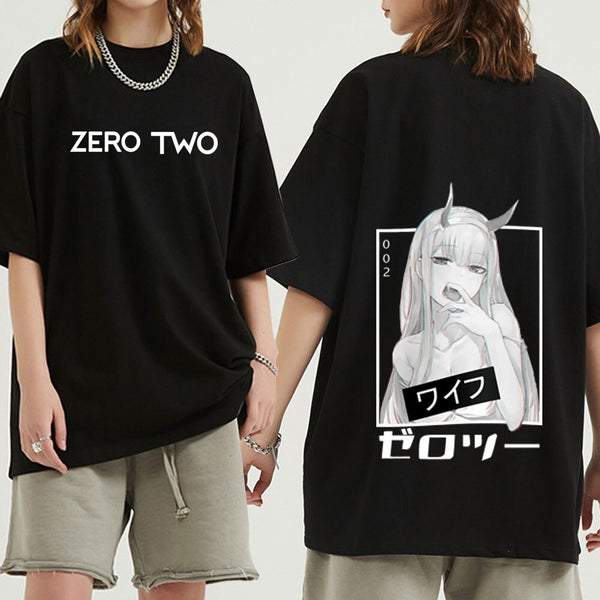 T-shirt Street-wear Zero two Lewd | Ahegao.fr