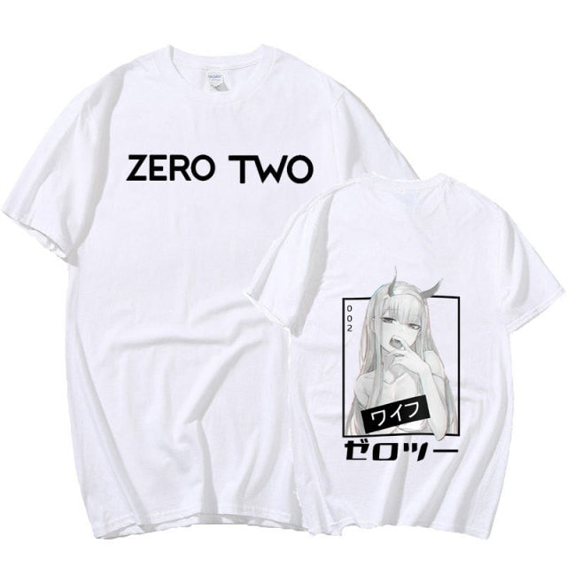 T-shirt Street-wear Zero two Lewd | Ahegao.fr
