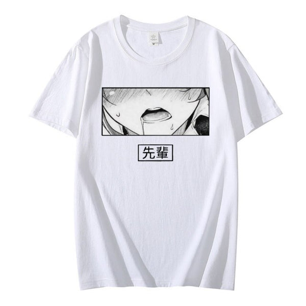T-shirt Street-wear bouche de waifu | Ahegao.fr