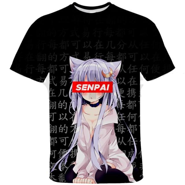 T-shirt Neko-girl Senpaï | Ahegao.fr