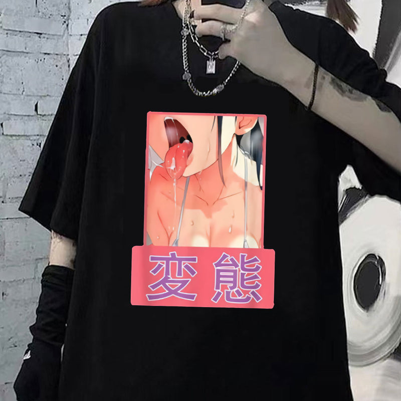 T-shirt Street-wear Ahegao & Poitrine | Ahegao.fr